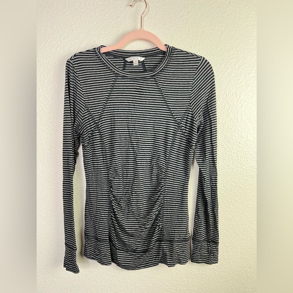 CAbi maternity striped long sleeve top size M